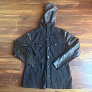 JOHN ESHAYA Hoodie Utility Jacket Size M/L